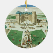 De Chateau Rambouillet, gegraveerd door Antoine Av Keramisch Ornament (Achterkant)