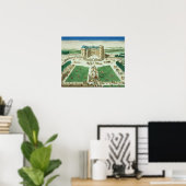 De Chateau Rambouillet, gegraveerd door Antoine Av Poster (Thuiskantoor)