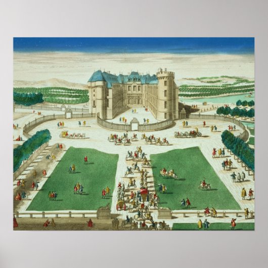 De Chateau Rambouillet, gegraveerd door Antoine Av Poster (Voorkant)