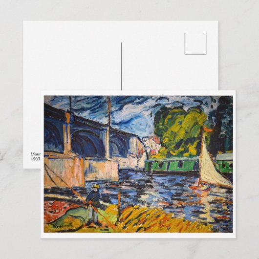 De Chatoubrug | Maurice de Vlaminck | Briefkaart (Voorkant / Achterkant)
