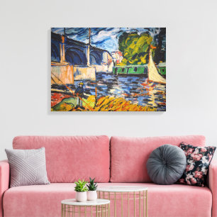 De Chatoubrug   Maurice de Vlaminck   Canvas Afdruk