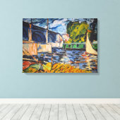 De Chatoubrug | Maurice de Vlaminck | Canvas Afdruk (Insitu (Houten vloer))