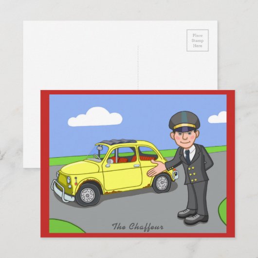 De Chauffeur Briefkaart (Voorkant / Achterkant)