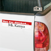 De chauffeur van deze auto klom Mt. Kenia Bumpersticker (Op Truck)