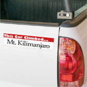 De chauffeur van deze auto klom Mt. Kilimanjaro Bumpersticker (Op Truck)