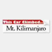 De chauffeur van deze auto klom Mt. Kilimanjaro Bumpersticker (Voorkant)