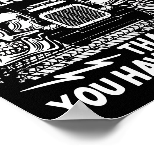 De chauffeur van het vrachtwagenpark die ik meer k poster (Hoek)