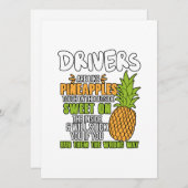 De chauffeurs zijn als ananassen. feestdagenkaart (Voorkant / Achterkant)