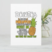 De chauffeurs zijn als ananassen. feestdagenkaart (Staand voorkant)