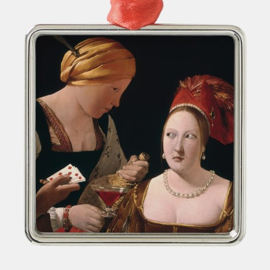 De Cheat met de Ace Diamonds Metalen Ornament (Voorkant)