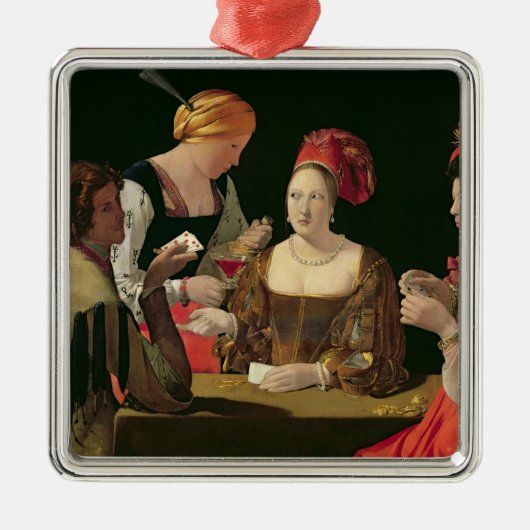 De Cheat met de Ace Diamonds Metalen Ornament (Voorkant)