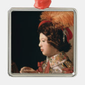 De Cheat met de Ace Diamonds Metalen Ornament (Voorkant)