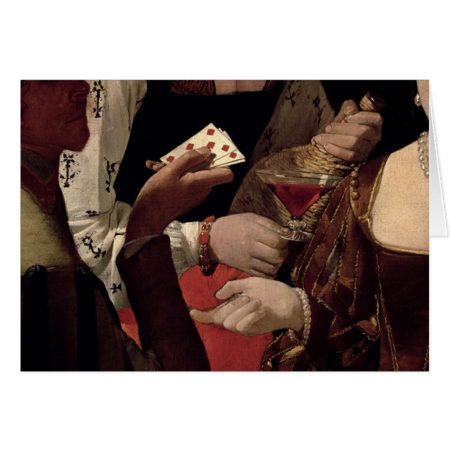 De Cheat met de Ace of Diamonds, detail van de (Voorkant Horizontaal)