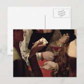 De Cheat met de Ace of Diamonds, detail van de Briefkaart (Voorkant / Achterkant)