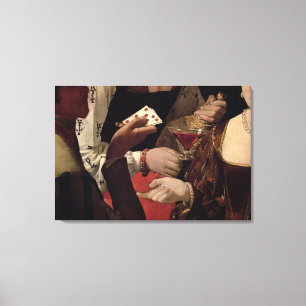 De Cheat met de Ace of Diamonds, detail van de Canvas Afdruk