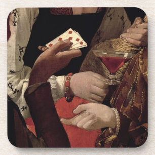 De Cheat met de Ace of Diamonds, detail van de Drankjes Onderzetter