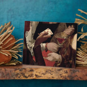 De Cheat met de Ace of Diamonds, detail van de Fotoplaat (Zijkant)