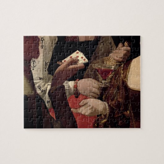 De Cheat met de Ace of Diamonds, detail van de Legpuzzel (Horizontaal)