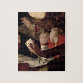 De Cheat met de Ace of Diamonds, detail van de Legpuzzel (Verticaal)