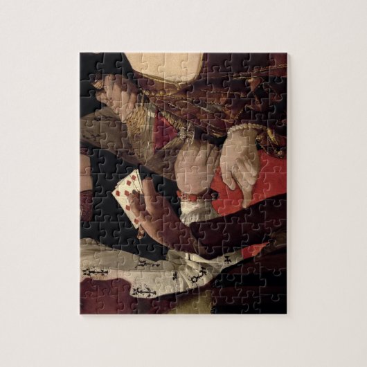 De Cheat met de Ace of Diamonds, detail van de Legpuzzel (Verticaal)