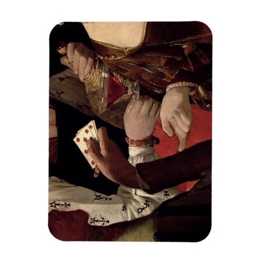 De Cheat met de Ace of Diamonds, detail van de Magneet (Verticaal)