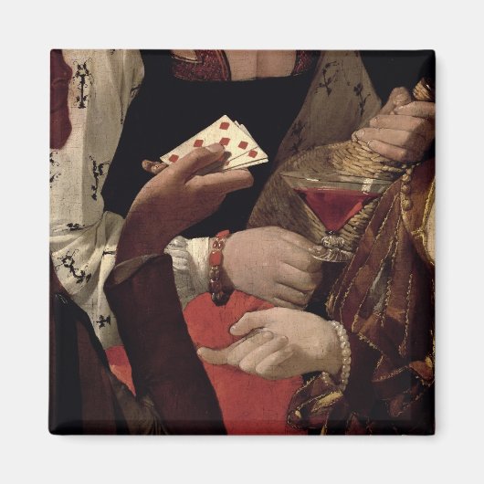 De Cheat met de Ace of Diamonds, detail van de Magneet (Voorkant)