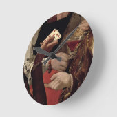 De Cheat met de Ace of Diamonds, detail van de Ronde Klok (Hoek)
