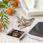 De Cheat met de Ace of Diamonds, detail van de Sleutelhanger (Zijkant)