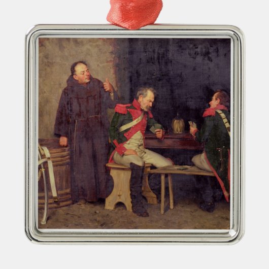 De Cheat (olie op doek) (één van paar - zie 19572 Metalen Ornament (Voorkant)