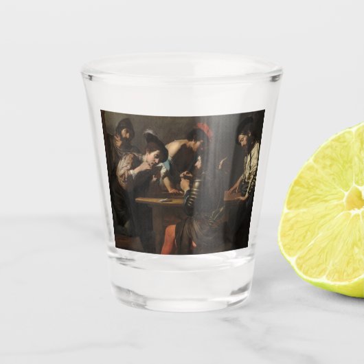 De cheats, huursoldaten die kaarten shot glas (Voorkant)