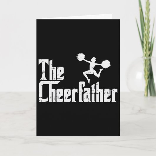 De Cheer Vader Grappige Cheerleader Vader Vaderdag Kaart (Voorkant)