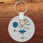 De Cheerleader Go Team TShirts en Gifts van het Fi Sleutelhanger (Voorkant)