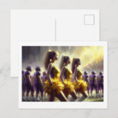 De cheerleaders, briefkaart (Voorkant / Achterkant)