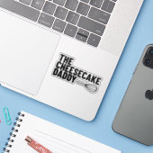 De Cheesecake Daddy Sticker (Laptop met iPhone)