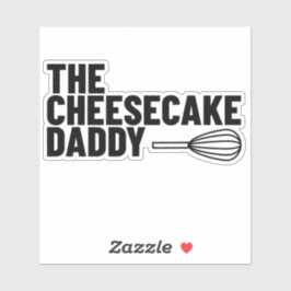 De Cheesecake Daddy Sticker Logo White
