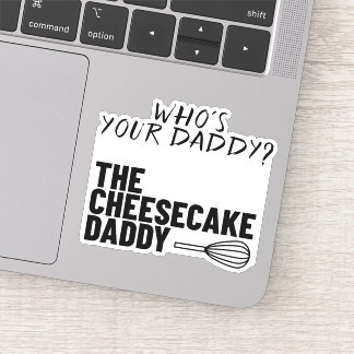 De Cheesecake Daddy Sticker Wit