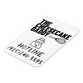 De Cheesecake papa Maget Magneet (Linkerzijde)