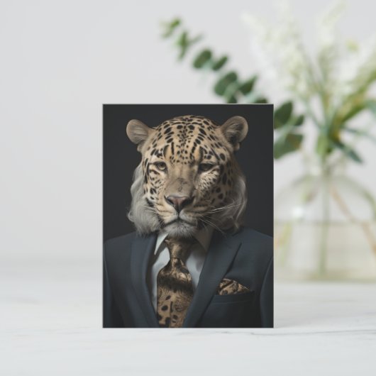 De Cheetah Boss Briefkaart (Staand voorkant)