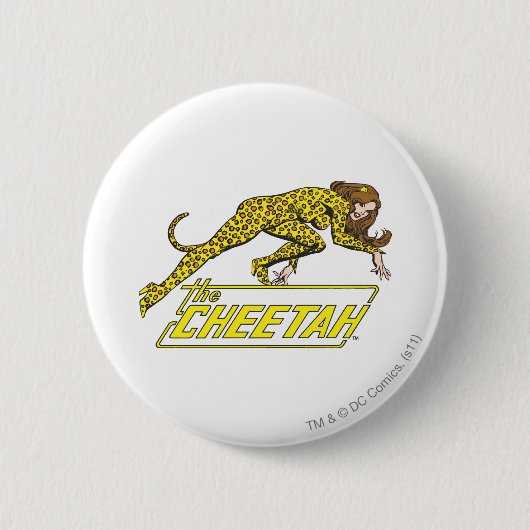 De Cheetah Ronde Button 5,7 Cm (Voorkant)