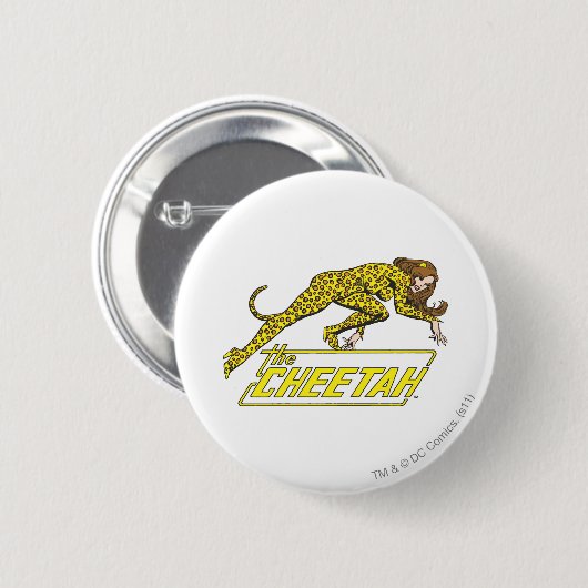 De Cheetah Ronde Button 5,7 Cm (Voorkant /achterkant)