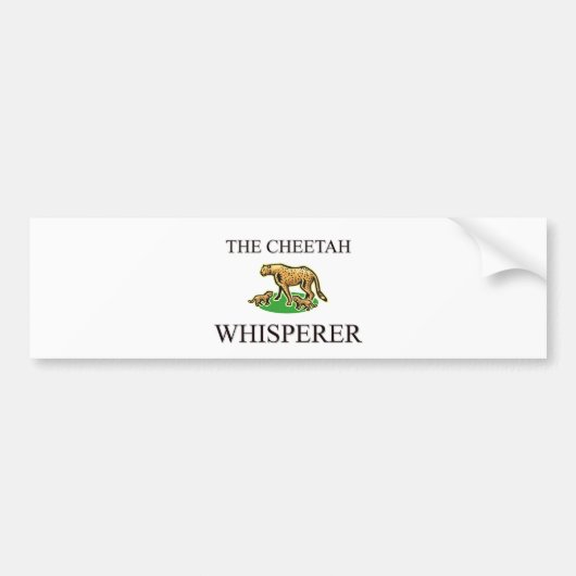 De Cheetah Whisperer Bumpersticker (Voorkant)