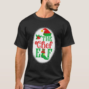 De Chef Elf Matching Family Kerstmis Elf Bleache T-shirt
