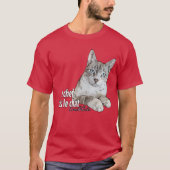 De chef is het kattenmeisje t-shirt (Voorkant)