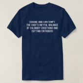 De chef-koks Artful Balans van Culinaire Creaties T-shirt (Design voorkant)