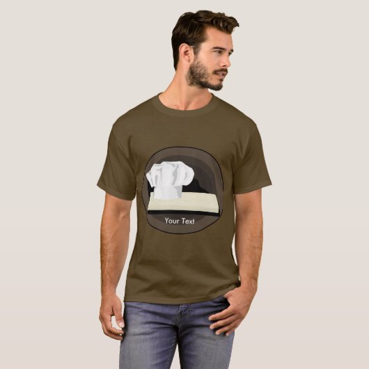 De Chef Mannen bruin Sleeve T-shirt (Voorkant volledig)