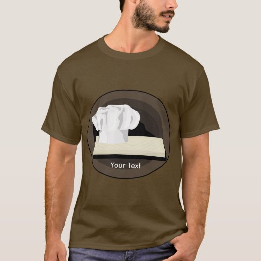 De Chef Mannen bruin Sleeve T-shirt (Voorkant)