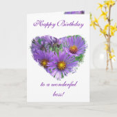 De chef- Paarse Herfst Asters Wildflower van de Kaart (Gele Bloem)