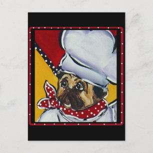 De Chef Pug Briefkaart
