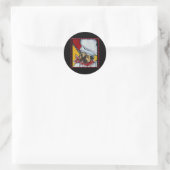 De Chef Pug Ronde Sticker (Tas)