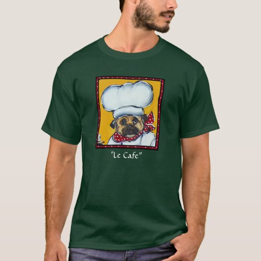 De Chef Pug T-shirt (Voorkant)